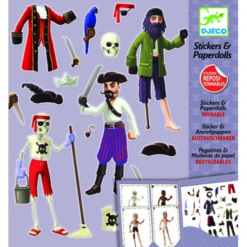Abtibilduri repozitionabile pirati djeco